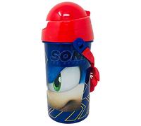 Gourde Sonic Enfant Bouteille paille sangle réutilisable - Multicolore -Plastique -