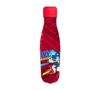 Sonic The Hedgehog Bouteille Réutilisable, Bouteille D'eau Design en Acier Inoxydable pour Garçons, Bouteille de Voyage, Capacité 500 ml (Rouge)