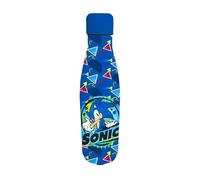 Sonic The Hedgehog Bouteille Réutilisable, Bouteille D'eau Design en Acier Inoxydable pour Garçons, Bouteille de Voyage, Capacité 500 ml (Bleu)