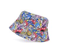 Sonic the Hedgehog Bucket Hat Adultes | Unisexe Hommes Femmes Comic Book Knuckles Doctor Eggman Villain Tails Caractères Sun Cap | Films Jeux Cadeaux Marchandises