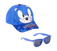Sonic The Hedgehog Casquette et Lunettes de Soleil pour Garçon, Chapeau Réglable, Lunettes de Soleil Protection UV, Casquette D'été pour Enfants