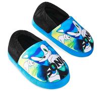 Sonic The Hedgehog Chaussons Enfant Garcon Sonic Pantoufles Fantaisie Chausson Mixte Enfant 28-36 (Bleu/Vert, 34)
