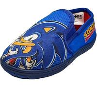 Sonic The Hedgehog, Chaussons Garçon ou Fille, Sonic l'hérisson Pantoufles, Bleu, Taille 1 UK, 33 EU