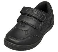 SONIC THE HEDGEHOG Chaussures d'école pour garçons sous licence officielle avec sangle Velcro noire avec motif sonique en relief, semelle antidérapante, confortable, construction durable, pointure 36