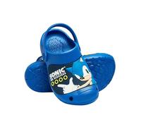 Sonic The Hedgehog Chaussures Garçon | Sonic Sandales Plage Enfant | Claquette Plage pour D'Ete | Bleu 32