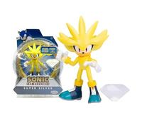 SONIC THE HEDGEHOG Collection de Figurines articulées 4" (Choisissez la Figurine) (Super Silver avec émeraude Blanche)