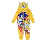 Sonic The Hedgehog, Combinaison à capuche pour garçons ou filles, pyjama tout en un, motif Sonic, queues ou phalanges, âge 4-14 ans, Queues, 9-10 ans