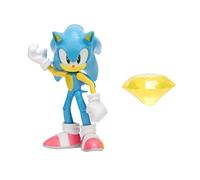 Sonic The Hedgehog Figurine Sonic moderne de 10,2 cm avec émeraude jaune du chaos