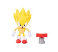 Sonic the Hedgehog Figurine Super Sonic de 10,2 cm avec accessoire de ressort rouge. À partir de 3 ans (sous licence officielle Sega)