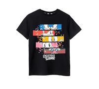 Sonic The Hedgehog garçons T-Shirt | Pixels Personnage Gamer Graphic Tee | Sonic Knuckles Tails Amy Dr. Eggman Logo Classique | Cadeau de vêtements de Marchandises de Jeu pour Enfants et Adolescents