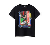 Sonic The Hedgehog garçons T-Shirt | Shadow The Hedgehog Character Tee-Shirt Graphique à Manches Courtes | Haut de Jeu Noir à Manches Courtes et col Rond | Cadeau de vêtements de Marchandises