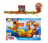 Sonic The Hedgehog Go Go Racers Deluxe Ensemble de Jeu avec Figurine Super Sonic moulée sous Pression, combiné avec Le kit de Jeu Sonic Adventure et Knuckles Adventure