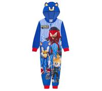 Sonic The Hedgehog Grenouillère à Capuche pour Enfants, Pyjama Polaire Tails Knuckles, vêtements de Nuit