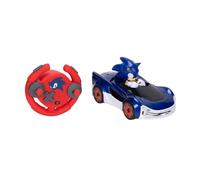 Sonic The Hedgehog - JAKKS Pacific - Véhicule Radiocommandé Sonic Drift avec Effets Lumineux - Licence Officielle du Jeu Vidéo - Jouet Interactif Téléguidé pour Enfants Fans de Sonic