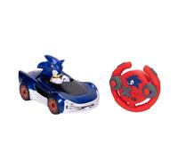 Sonic The Hedgehog - JAKKS Pacific - Véhicule Radiocommandé Sonic Drift avec Effets Lumineux - Licence Officielle du Jeu Vidéo - Jouet Interactif Téléguidé pour Enfants Fans de Sonic