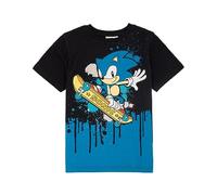Sonic The Hedgehog Kids T-Shirt Boys Character Skating Black Top