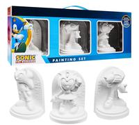 Sonic The Hedgehog Kit Peinture Enfant avec 3 Figurines à Peindre, Kit Créatif Enfant DIY - Cadeau Enfant