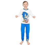Sonic The Hedgehog Let's Do This Long Gamer Pyjama en coton pour garçon Blanc, blanc, 8-9 ans