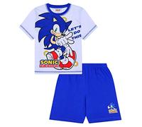 SONIC THE HEDGEHOG Let's Do This Short Gamer Pyjama Coton Garçon Blanc, blanc, 5-6 ans