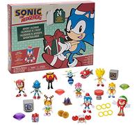 Sonic the Hedgehog - Calendrier de l'Avent Sonic 24 Surprises - 11 Figurines et Accessoires - 32 Pièces - Jouet Enfant à Collectionner - Figurines Noel Uniques - Décors Dépliants - Cadeau Noel 3 Ans +