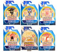 Sonic The Hedgehog Lot complet de 6 figurines articulées de 8 cm - Sonic, Amy Rose, Shadow, Tails, Knuckles & Doctor Edgeman
