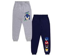 SONIC THE HEDGEHOG Lot de 2 pantalons de jogging pour garçon, Multicolore, 8-9 ans