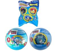 Sonic The Hedgehog Lot de 3 sacs de fête et de bas de Noël - (À construire, cintre néon et Squishme - Lot de 3)
