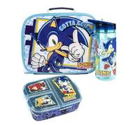 Sonic the Hedgehog Lunch Box Set Kids (sac, bouteille d'eau, Snack Pot) taille unique