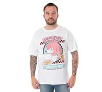 Sonic The Hedgehog Men's White Short Sleeve T-Shirt | Knuckles Pizzeria Design | Unleash The Flavour with Knuckles | Official Sonic Merch | Tee for Gaming Enthusiasts