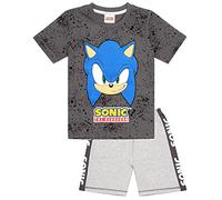 Sonic The Hedgehog Pajamas garçons Personnages Gamer Chemise et Shorts PJS Set 6-7 Ans