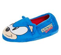 Sonic The Hedgehog Pantoufles avec oreilles de personnage à enfiler et doublure chaude pour Fille, Bleu, 10 UK, 28 EU