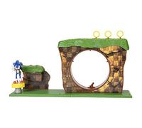 Jeu de construction - SEGA - Sonic Colline verte - 10 pièces - Figurine Sonic 6 cm - Couleur verte