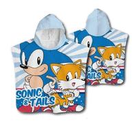 Sonic The Hedgehog Poncho De Bain Pour Enfants Avec Capuche 50 X 100Cm