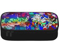 Sonic The Hedgehog Porte-Monnaie Avec Fermeture Éclair, Grande Trousse À Crayons Tendance Pour Femmes, Hommes Et Enfants