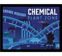 Sonic The Hedgehog - Poster encadré "Endure Noxious" PM8861 (30 cm x 40 cm) (Bleu/Noir/Blanc)