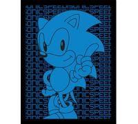 Sonic The Hedgehog - Poster encadré "Sonic Speed" PM8613 (40 cm x 30 cm) (Noir/Bleu)