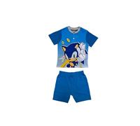 Sonic The Hedgehog Pyjama d'été pour enfant, lot de 2 pièces, t-shirts et shorts, coton, bleu, 8 ans