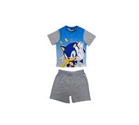 Sonic The Hedgehog Pyjama d'été pour enfant, lot de 2 pièces, t-shirts et shorts, coton, gris, 7 ans