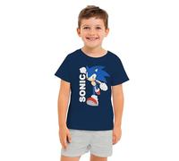 Sonic The Hedgehog Pyjama Garçon - Ensemble De Pyjama Enfant Haut À Manches Courtes Avec Pantalon Gris/Bleu, Gris/Bleu, 110/116 cm
