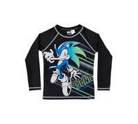 Sonic The Hedgehog Rashguard Maillot de bain à manches longues pour garçon Protection UV 50+ Noir