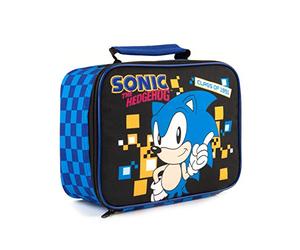 SONIC THE HEDGEHOG Sac à déjeuner pour enfants | Plongez dans l'aventure rétro du jeu vidéo pour garçons | Amusez-vous avec le héros bleu rapide | Matériau durable pour des aventures actives