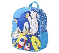 Sonic the Hedgehog Sac à Dos 3D EVA pour Enfants | Sac à Dos Scolaire avec Coque Rigide Frontale | Sac Léger pour la Maternelle et la Petite Section | Bretelles Réglables