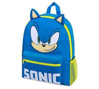 SONIC THE HEDGEHOG Sac à Dos Enfant, Cartable Scolaire Garçon Fille Gamer, Sac à Dos CP, Primaire, CM1, CM2, Goodies Officiels (Bleu/Jaune)