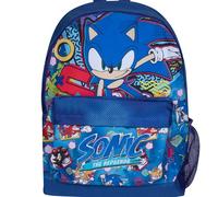 Sonic The Hedgehog Sac à dos pour enfants garçons filles - Sac à dos d'école haut de gamme avec poche en maille pour bouteille d'eau, grande capacité, multicolore, sac de voyage officiel Sega