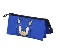 Sonic The Hedgehog - SEGA Sega-Sonic Sight-Trousse Triple, Bleu, 23 x 11 cm