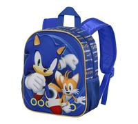Sonic The Hedgehog - SEGA Sega-Sonic Tails-Sac à Dos 3D Petit, Bleu, 26 x 31 cm, Capacité 8,5 L