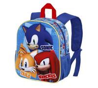 Sonic The Hedgehog - SEGA Sega-Sonic Trio-Sac à Dos 3D Petit, Bleu, 26 x 31 cm, Capacité 8,5 L