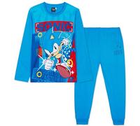 Sonic The Hedgehog Shadow Ensembles de Pyjama Garçon Long, Confortable Vêtement de Nuit - Idée Cadeau Gamer pour Garçon (Bleu Sonic, 6-7 Ans)