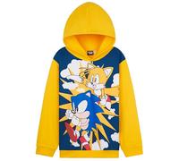 SONIC THE HEDGEHOG Shadow Sweats à Capuche Garçon et Ado, Shadow Knuckles Tails, Pull Capuche Chaud, Idée Cadeau pour Gamer (Jaune/Bleu, 9-10 Ans)