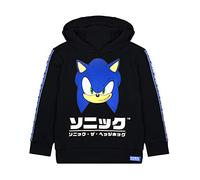 Sonic The Hedgehog Sweat à Capuche pour Enfants Pull Noir Gamer Japonais